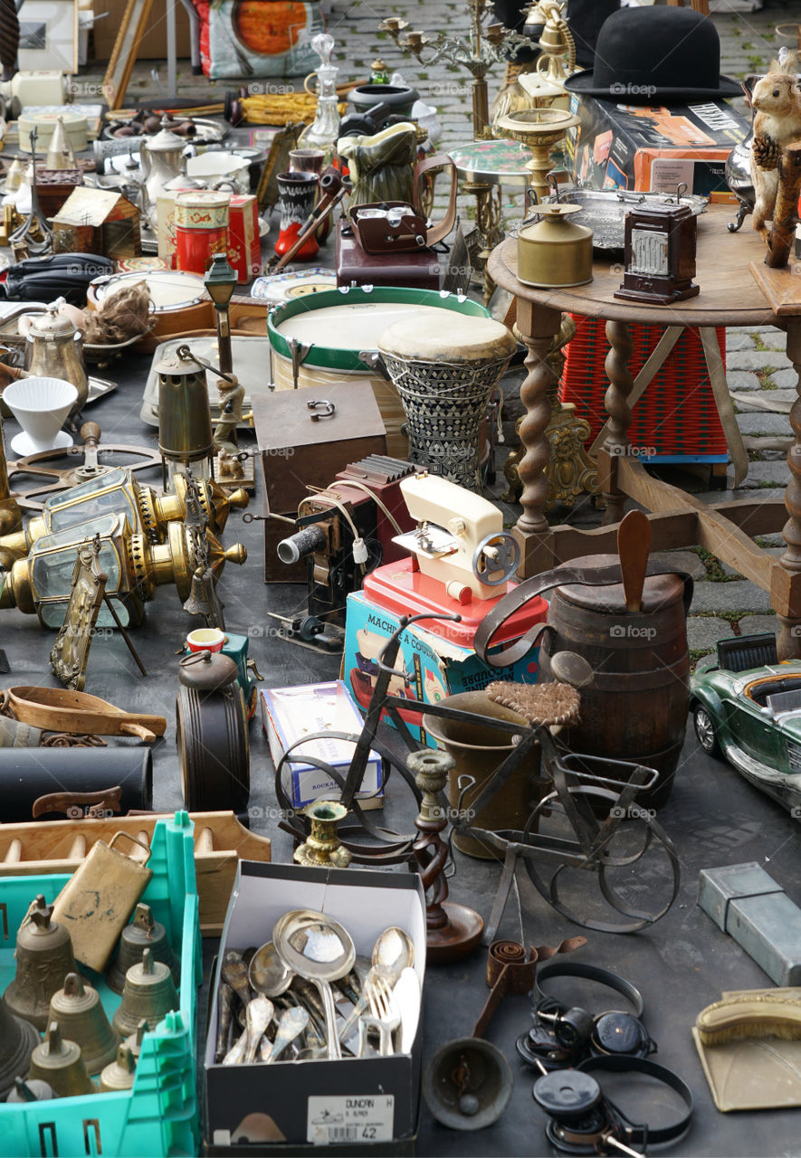 At the flea market in Antwerp, Belgium.