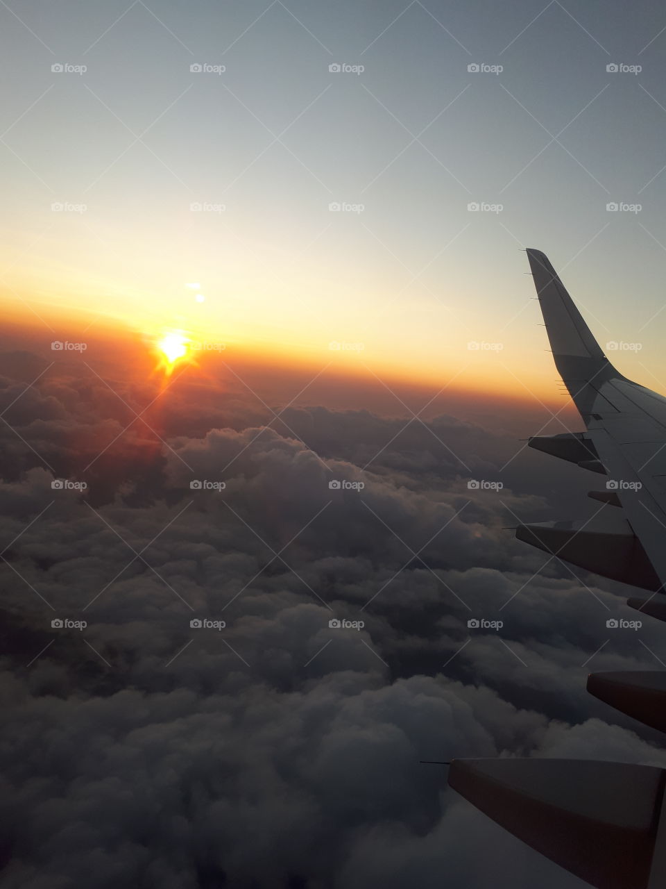 Sunset, Airplane, No Person, Dawn, Sky