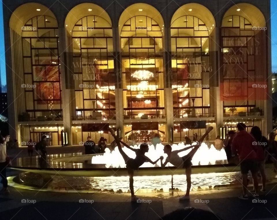 2 Aspiring Ballet Dancers Outside of Lincoln Center American Ballet Theater