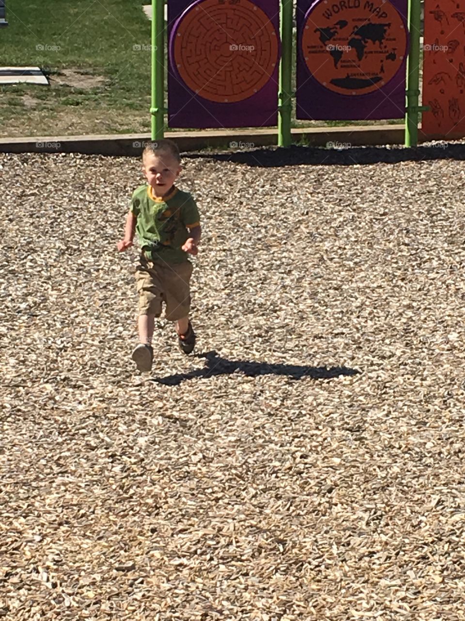 Little boy running 