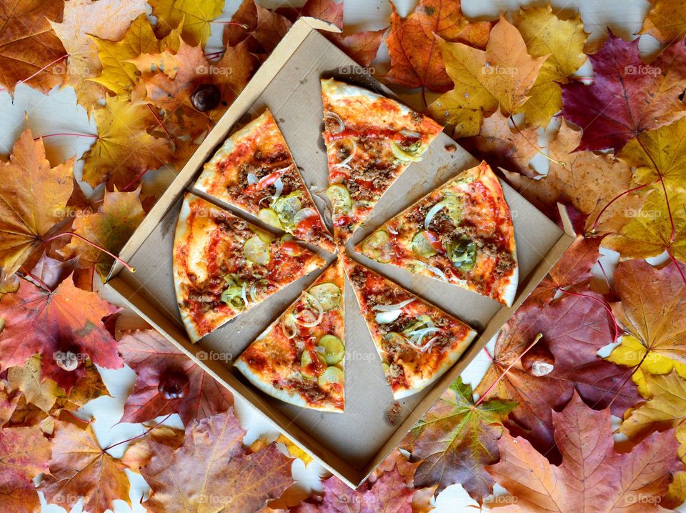 Pizza and autumn
