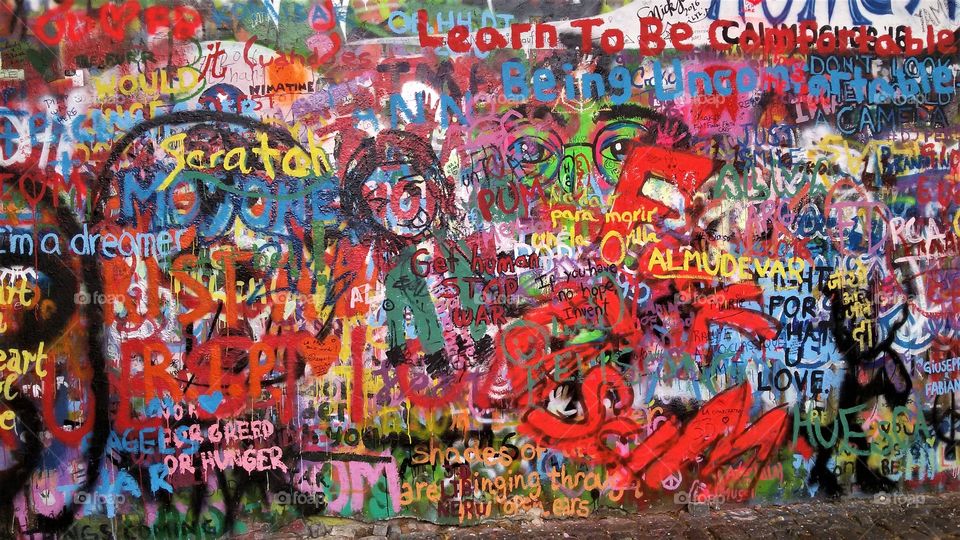 John Lennon's wall in Prague