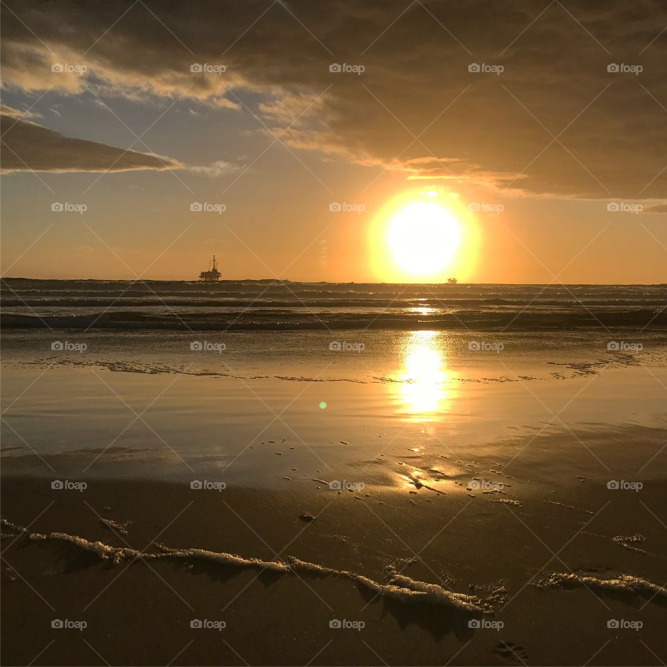 Manhattan beach sunset 