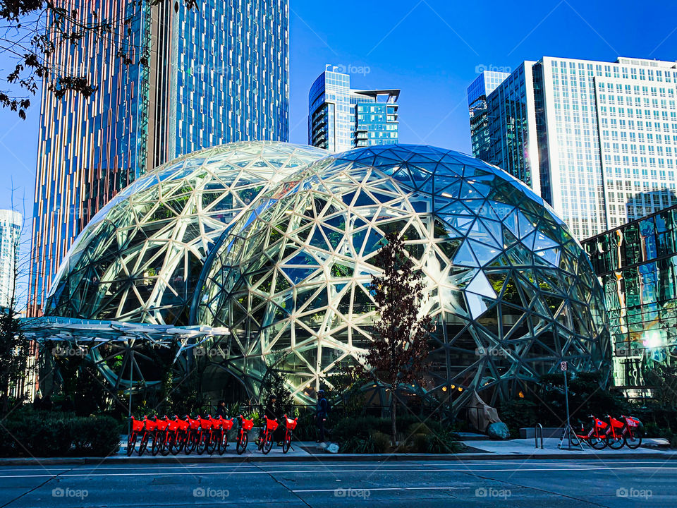 Amazon spheres headquarters in Seattle 