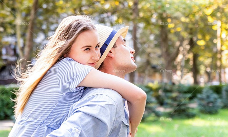 happy couple outdoor