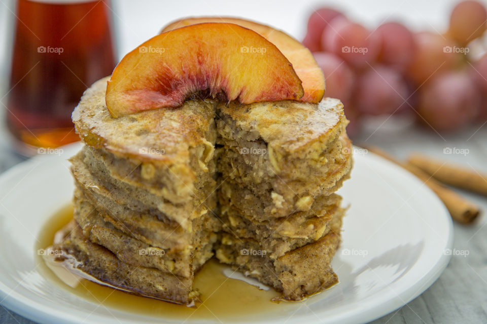 Cinnamon Oatmeal Pancakes