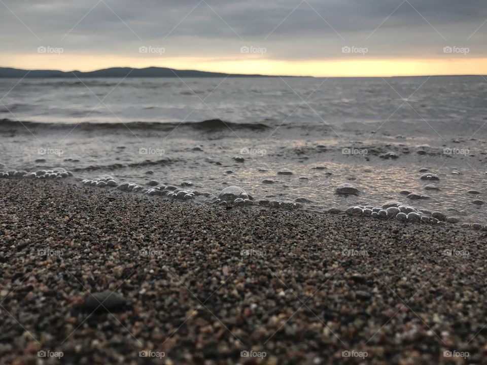 Beach view of a lake