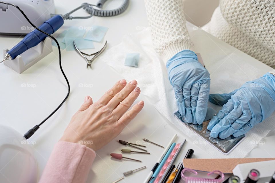 woman hand with beautiful manicure