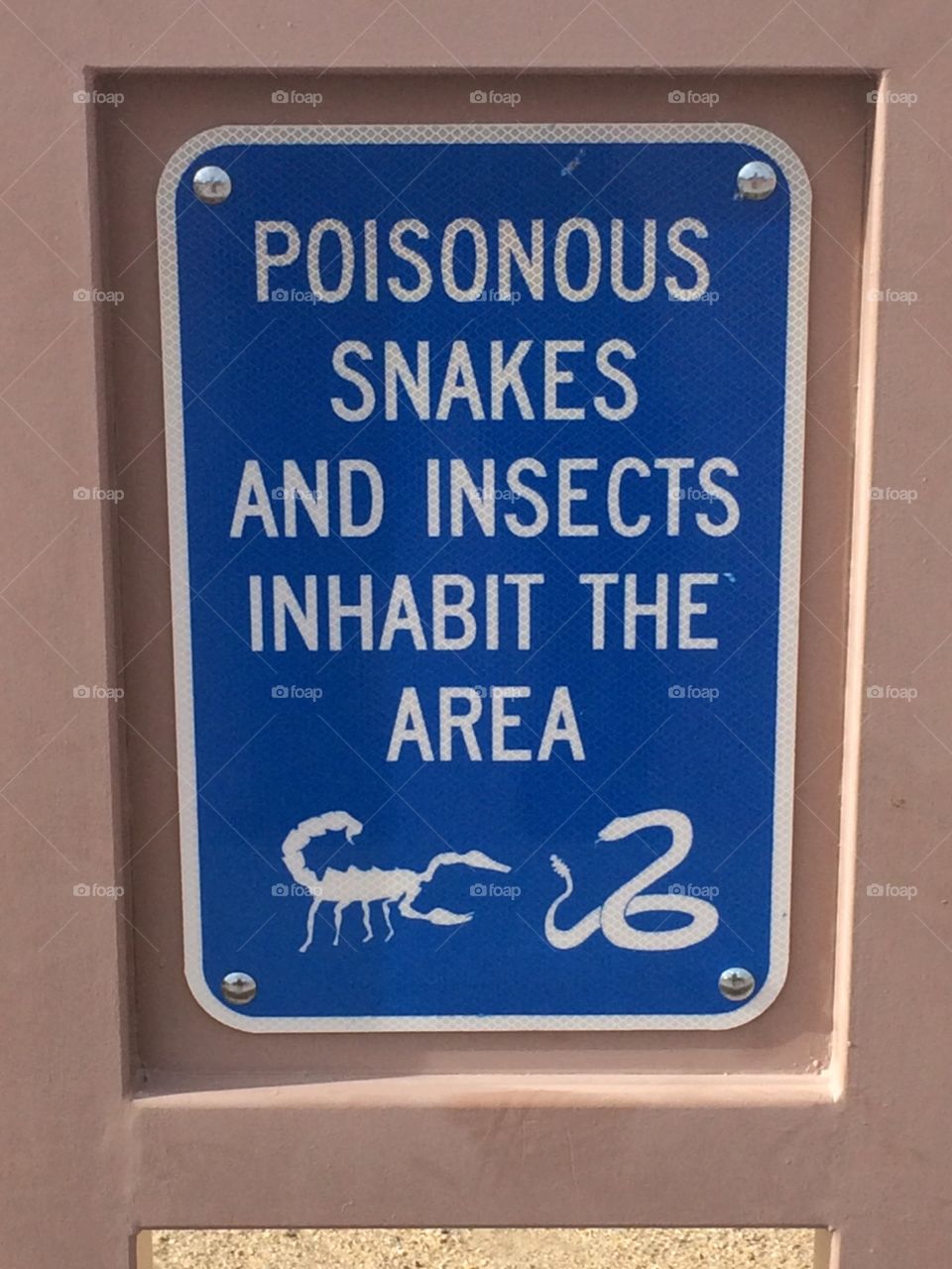 Warning Sign. Snakes and Scorpions 