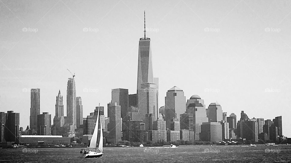 Harbor Sail. Sailing in New York harbor 