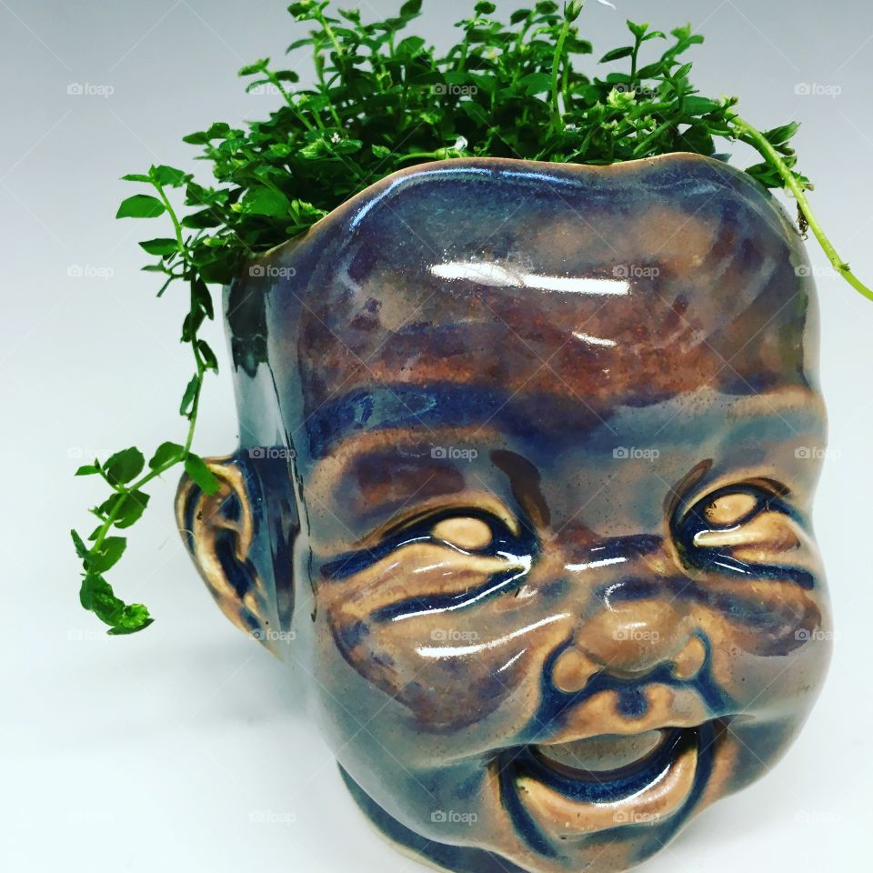 Baby head planter
