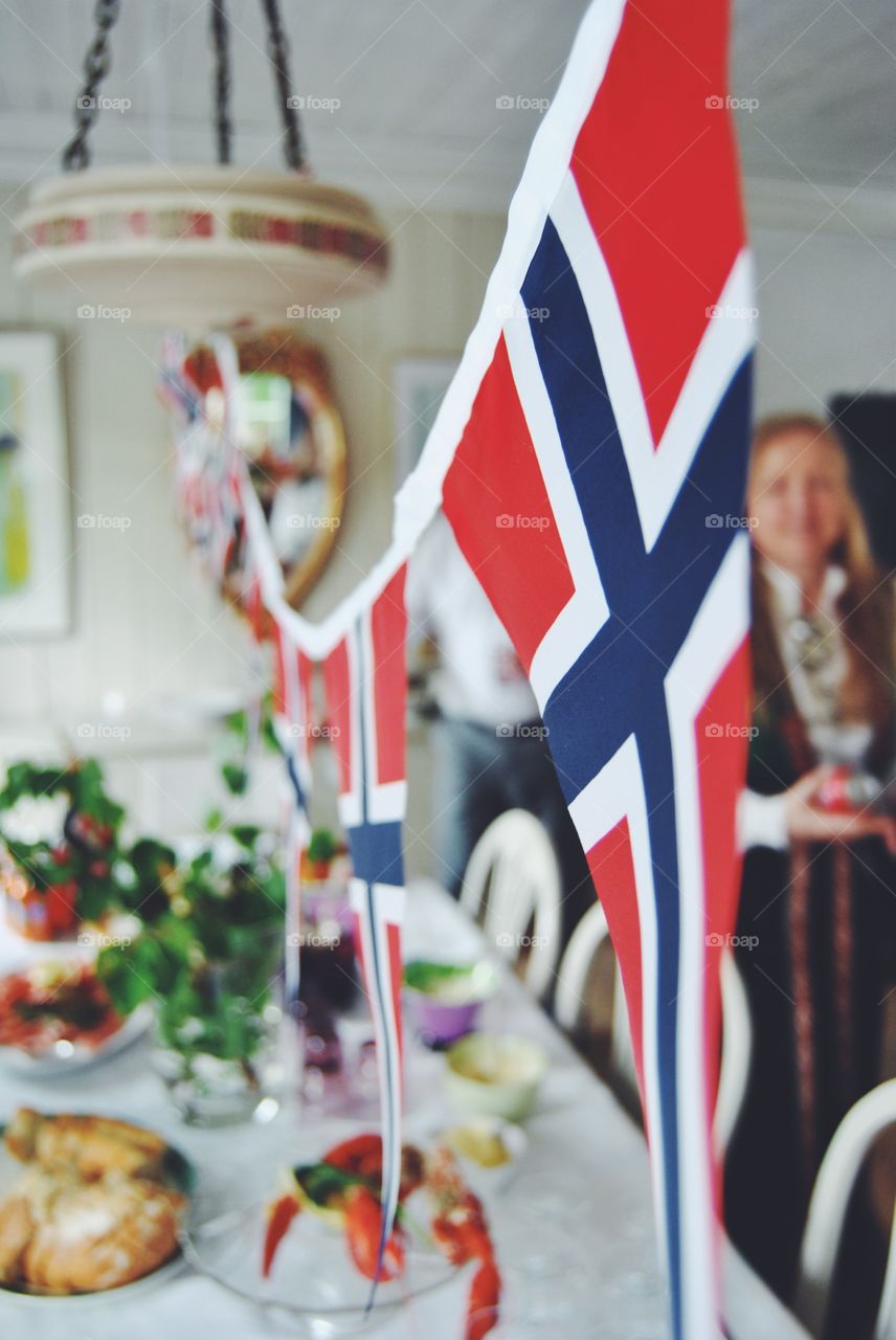 17 th of may -Norways national. Celebrating 17 of may in Norway with traditional foods and drinks