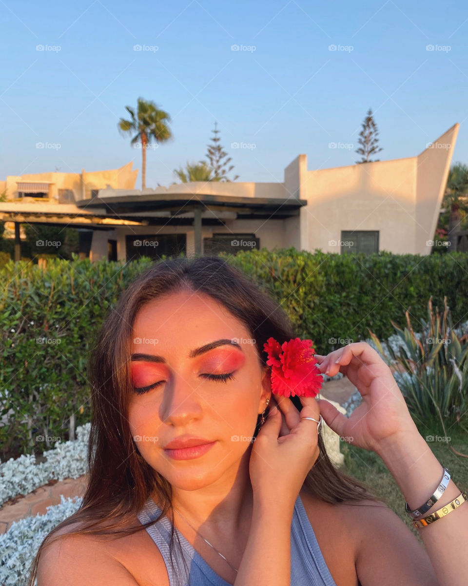 A woman in my photo.