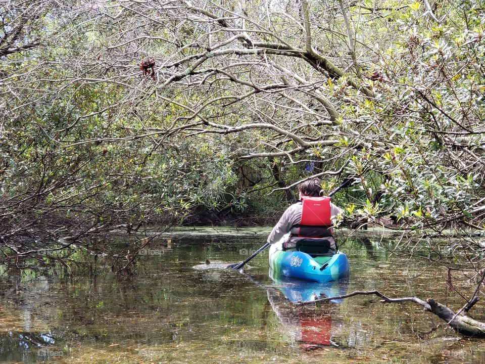 Peaceful kayaking