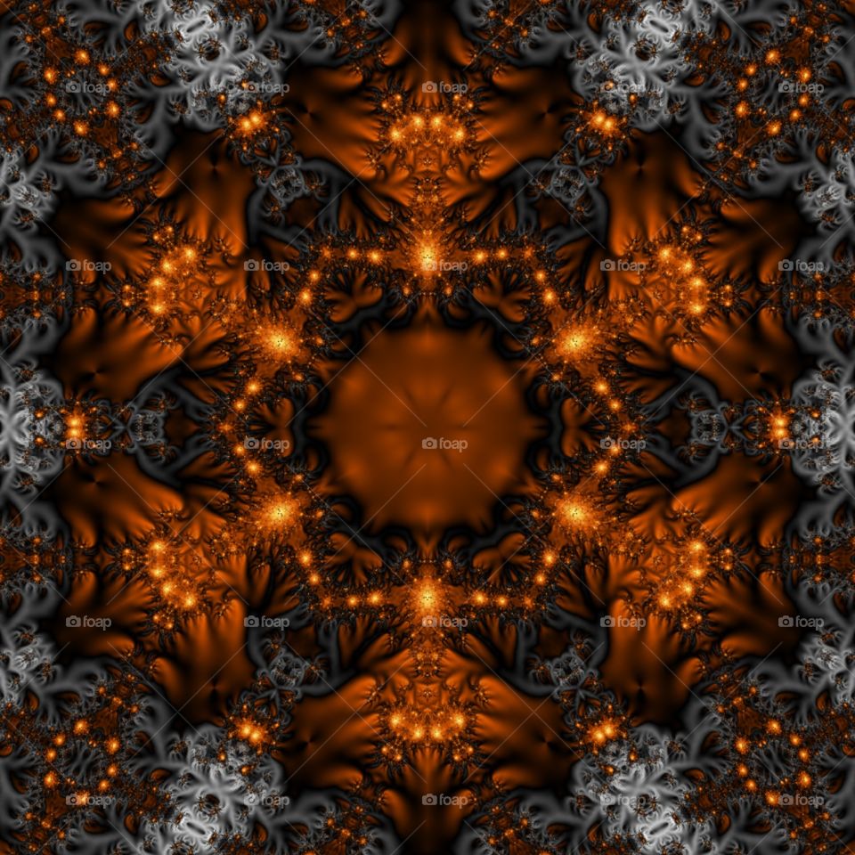 smoke and fire fractal kaleidoscope