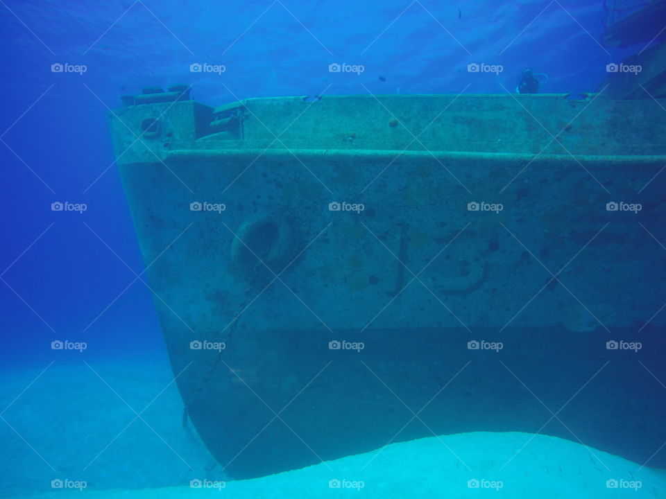 Scuba diving shipwreck 
