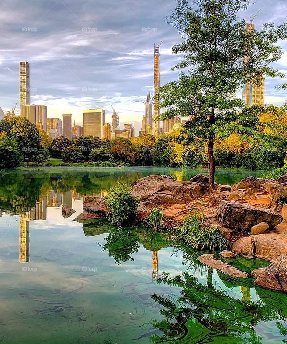 Glory be to God, the magnificent and picturesque view and the natural green trees are a view that is nothing more wonderful than it