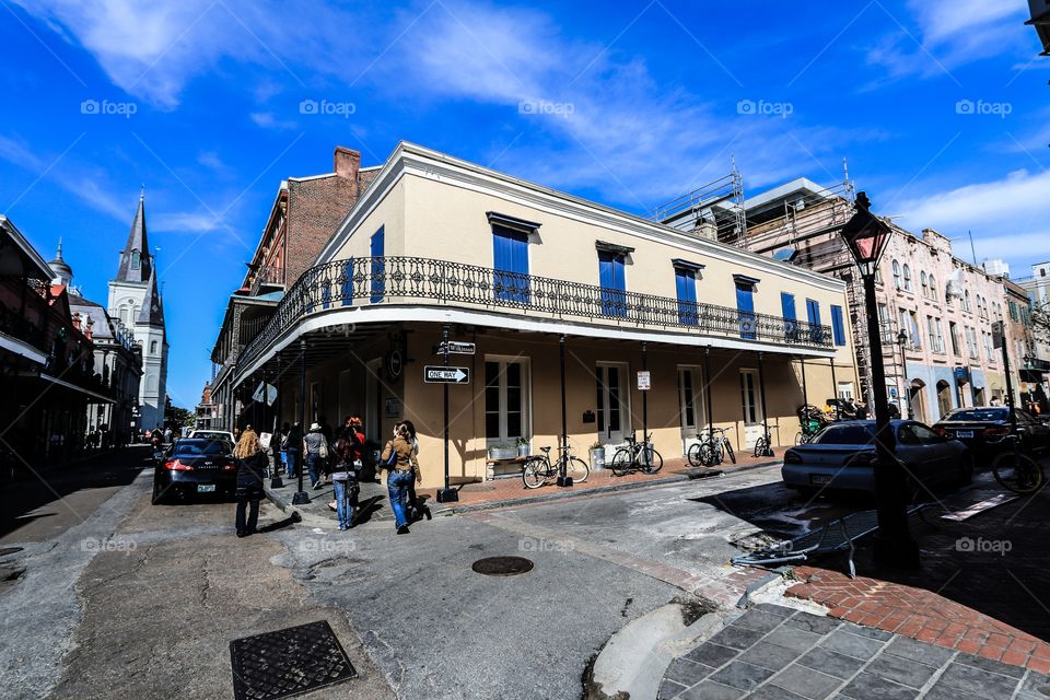 Bourbon Street at French Quarter New Orleans Louisiana USA