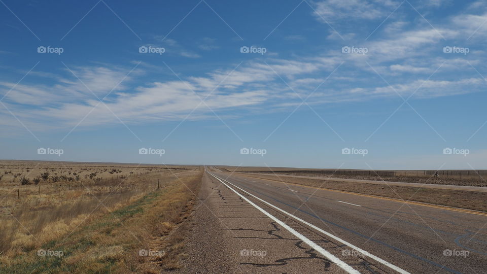 Empty road. Lonely desertic road