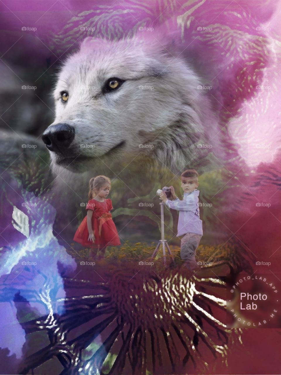 Wolf und Kinder
