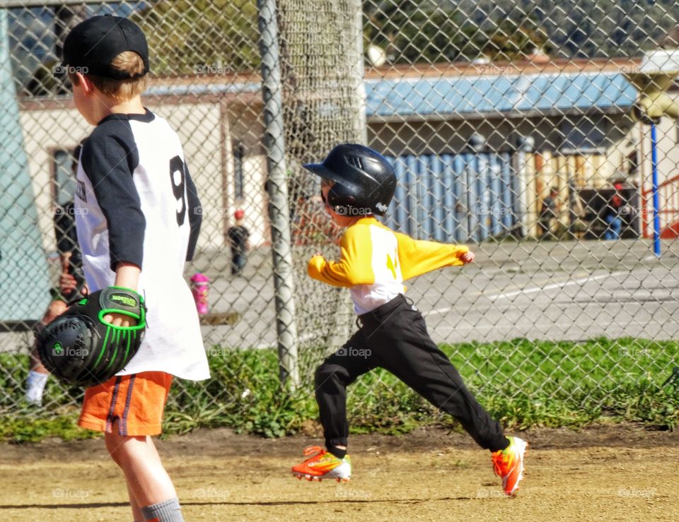 Children Playing Baseball