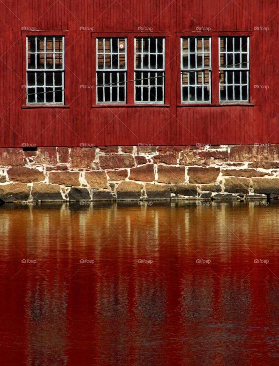 Old Factory With Reflection