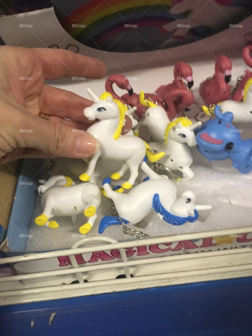 Unicorn key holders in shop