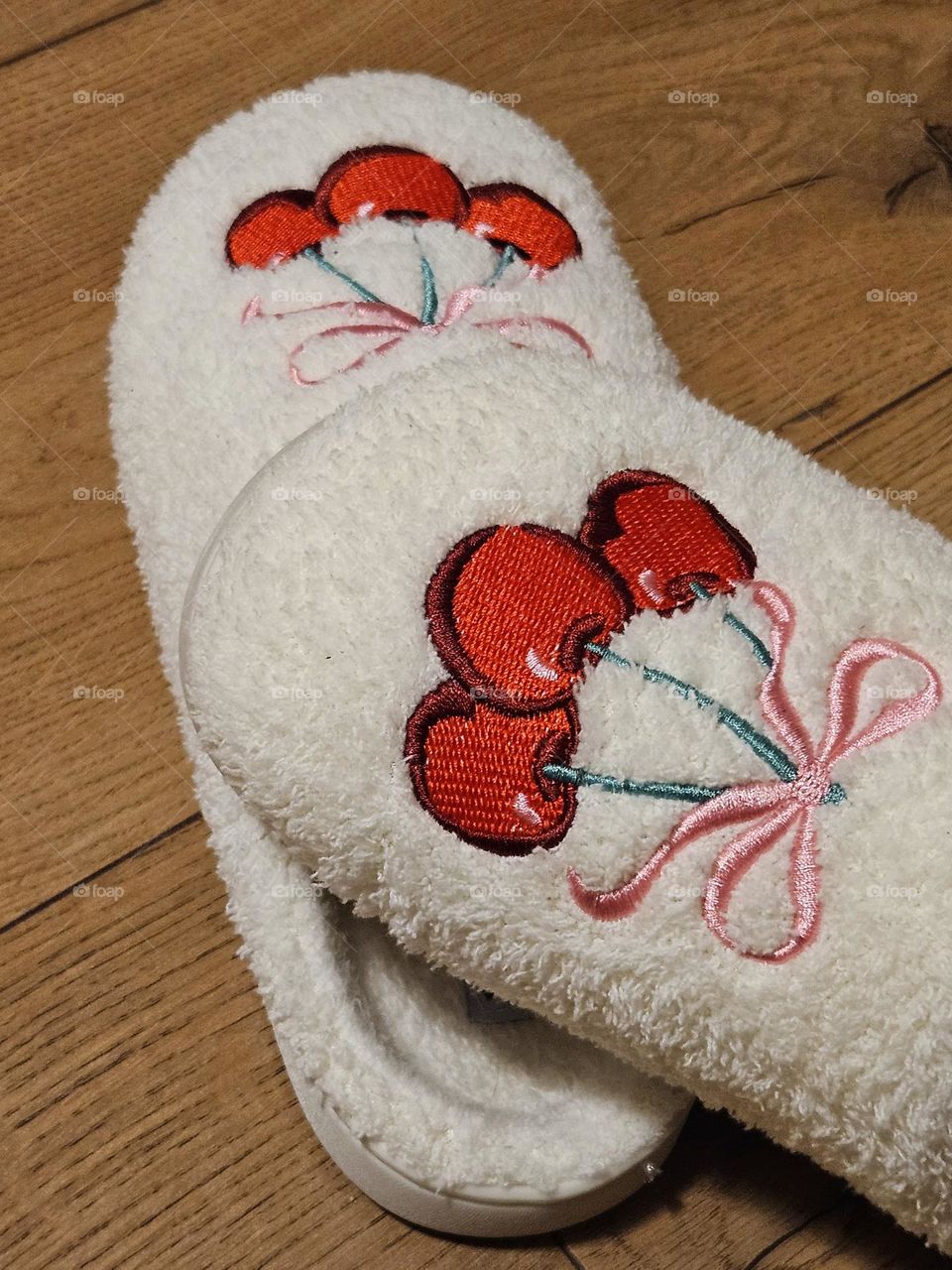 slippers with cherries