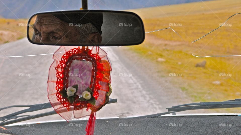 This photo is of a taxi driver in South America 