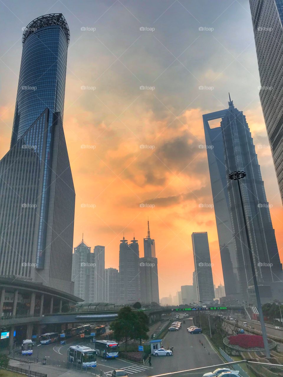 Good morning Shanghai...! Liujiazui at sunrise 