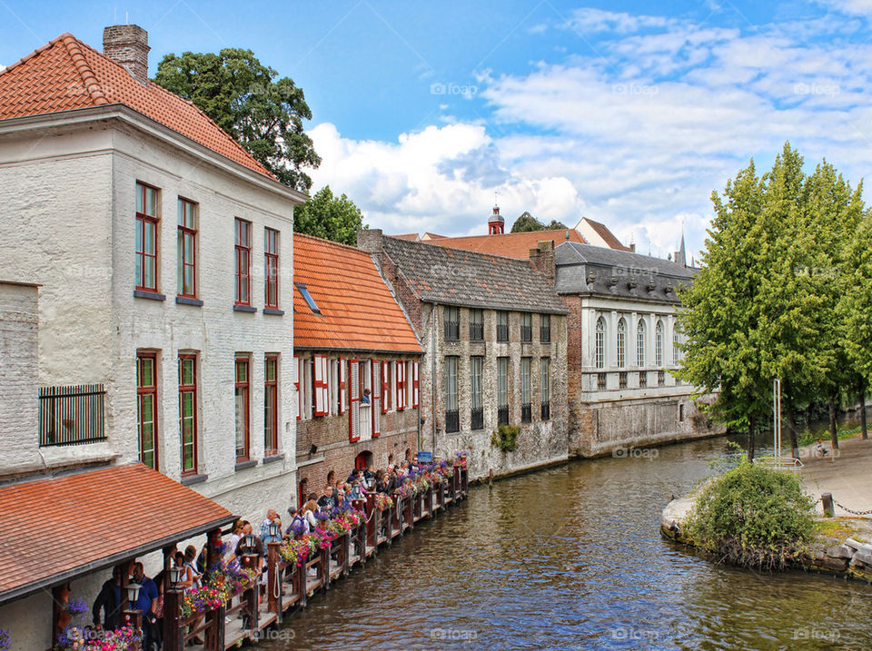 sky summer clouds canal by chris7ben