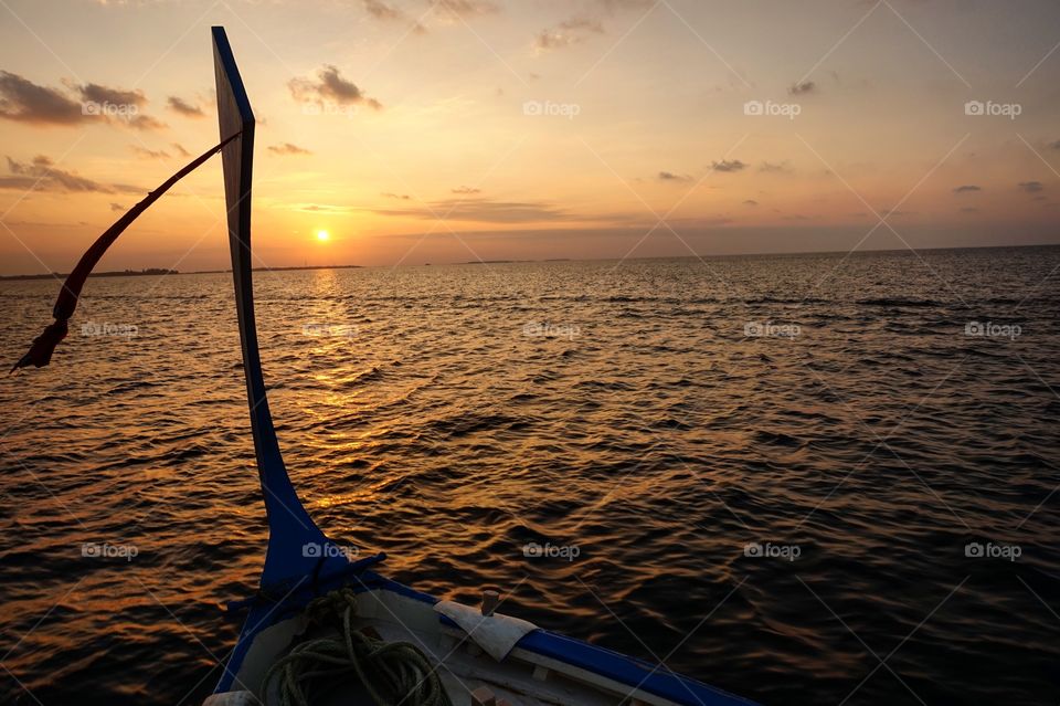Sunset fishing in Maldives