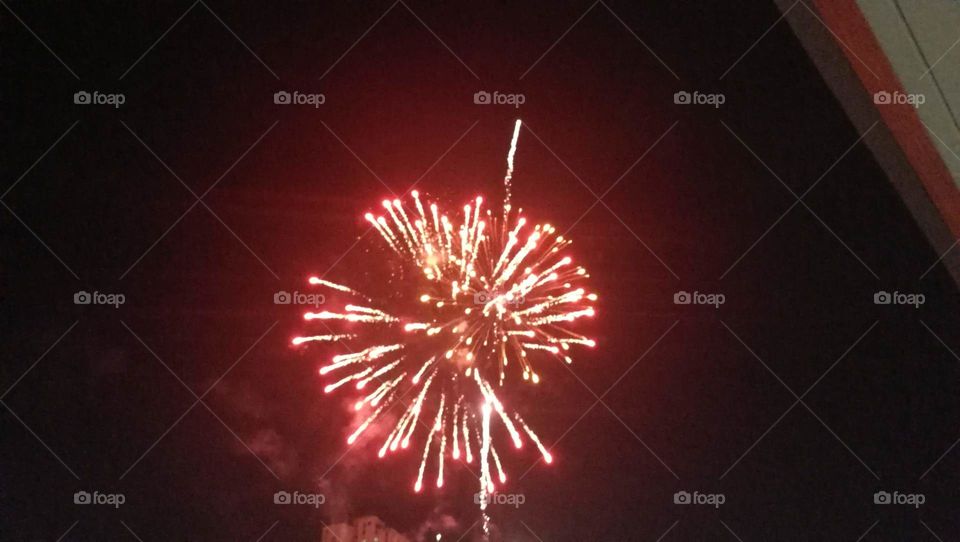 Red fireworks