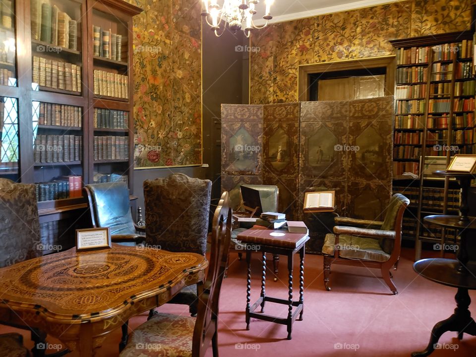 Malahide Castle library room, old homes and buildings, Ireland