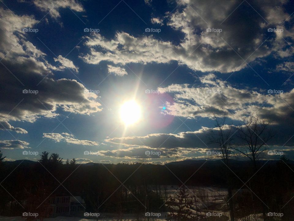 Mid day mountain range