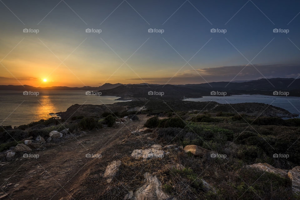 Sunset at Capo Malfatano, Teulada, Sardinia