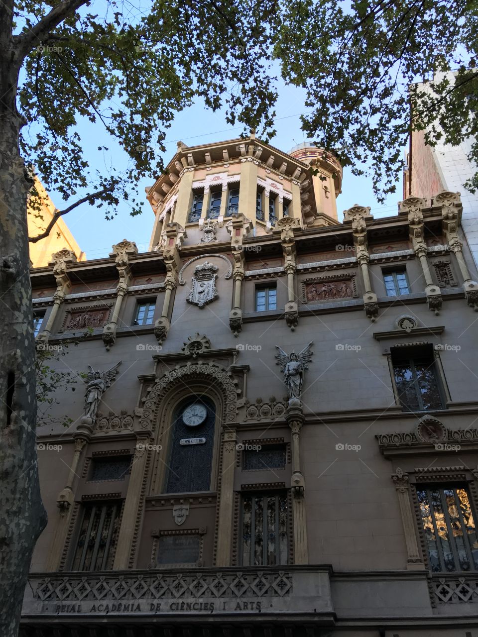 View Barcelona streets gothic district 