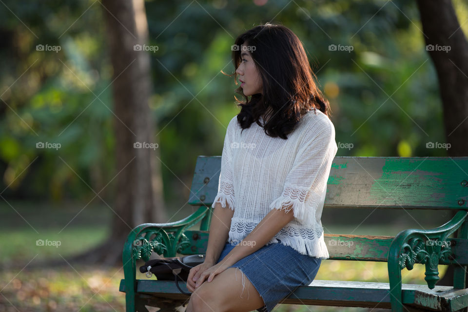 Cute girl in the park 