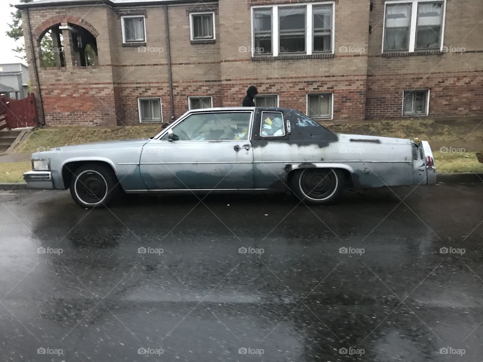 Old Cadillac coupe deville
