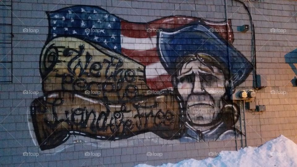 Main Street Patriot . This Patriot Mural has proudly been displayed for over a decade. 