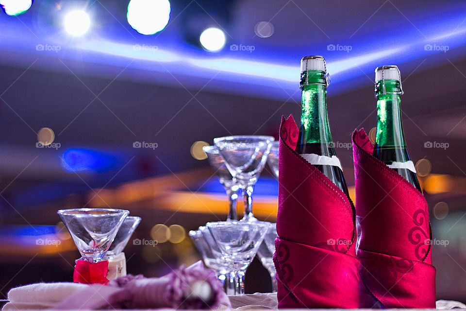 Close-up of wine with wineglass