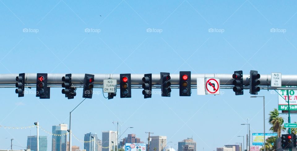 Traffic lights in Phoenix.