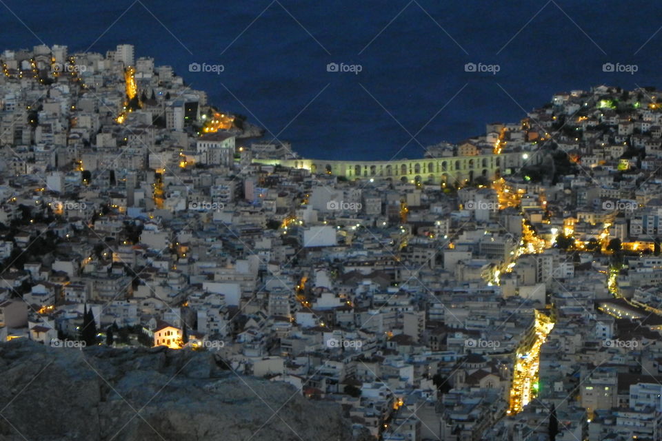 Kavala by night blue Hour