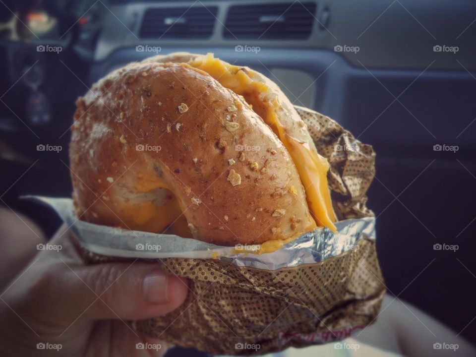 Whole Wheat Bagel with Chicken & Cheese