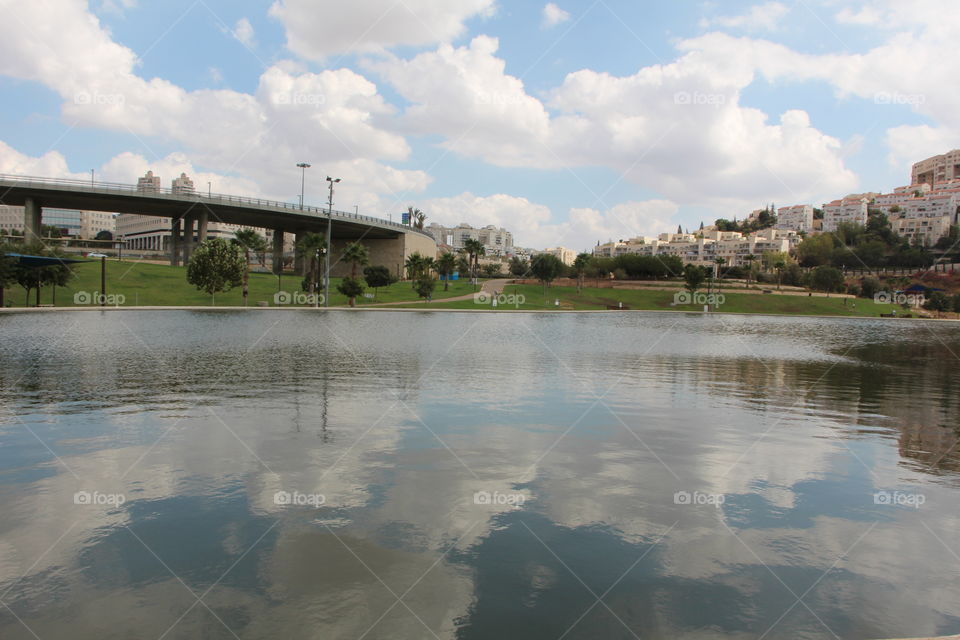 Artificial lake of Modiin, Israel