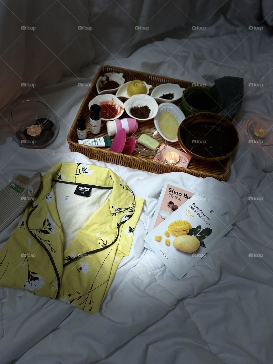 Beautifule skin care in home 