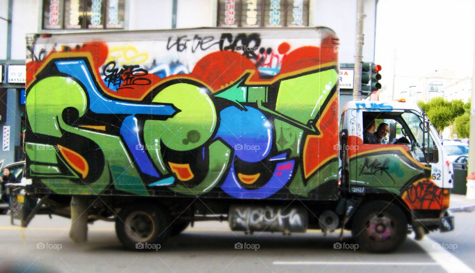 graffiti california truck san by kmnesbitt