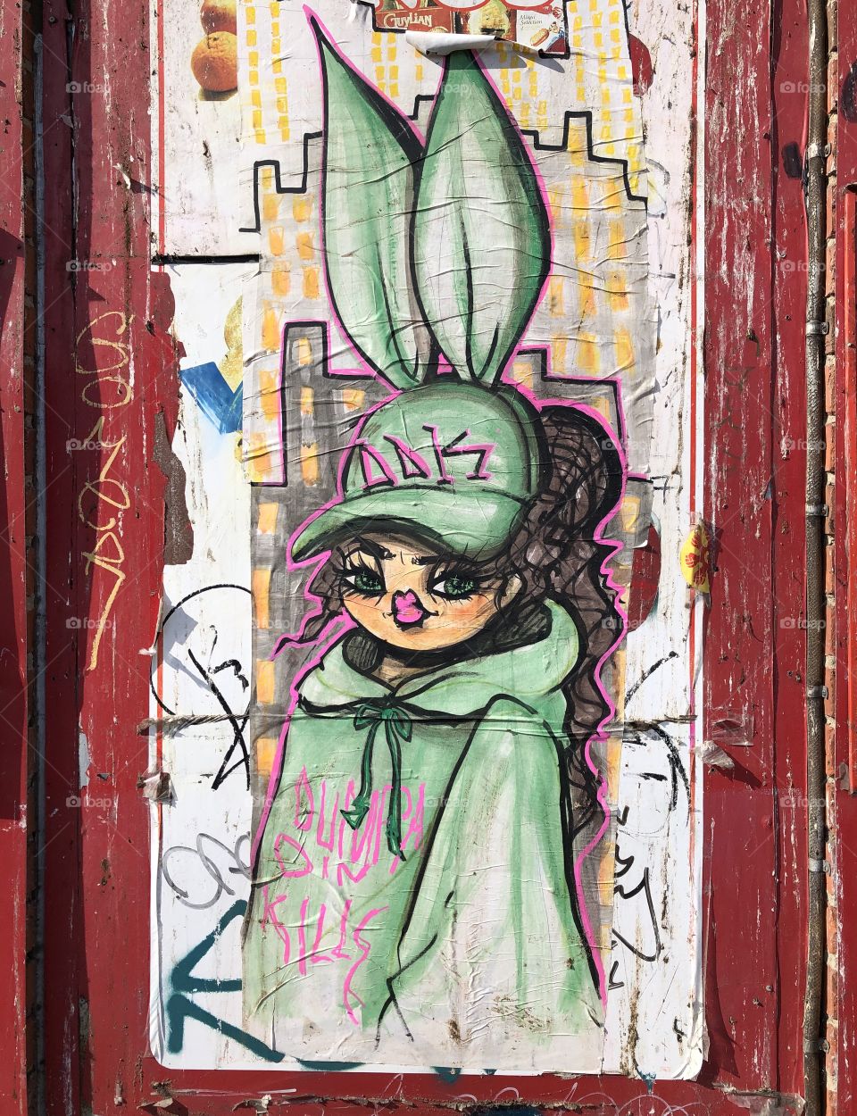 Streetart bunny girl