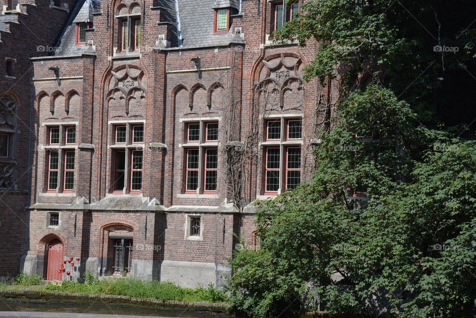 Ancient building at the center of Bruges
