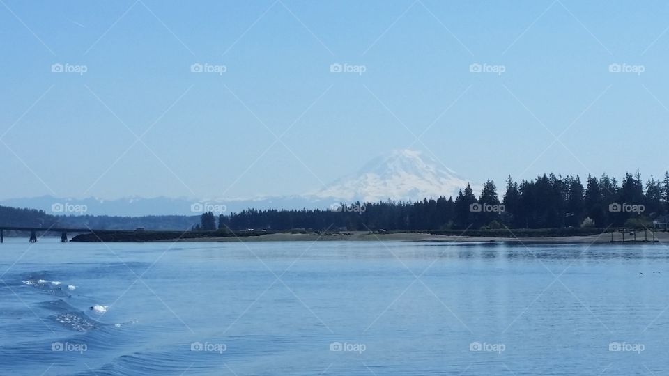 Mount rainier from Puget sound